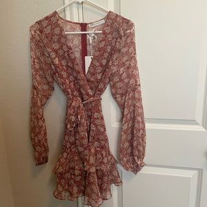 Saints + Secrets floral ruffle dress SZ S